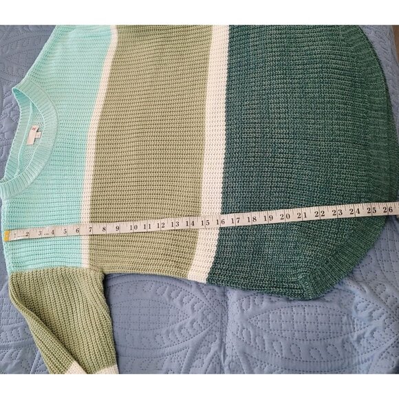 Women's So Multi-color Striped Knitted Pullover Sweater Size L - Picture 6 of 8